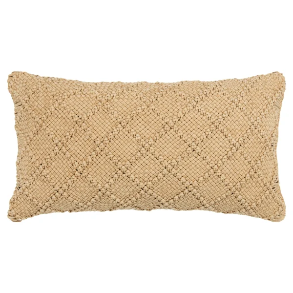 14 Decorative Yellow Cotton Pillow - Soft, Textured Accent for Home Decor & Comfortable Style