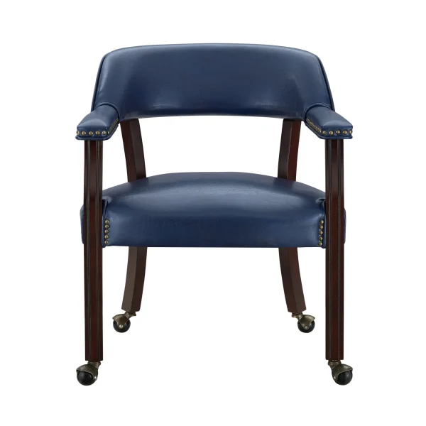 Tournament Arm Chair with Casters - Stylish Dual-Purpose Game & Dining Chair in Black or Colors