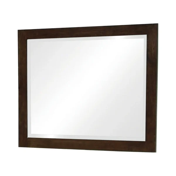 Jessica Contemporary Large Rectangular Wall Mirror in Cappuccino Frame - Perfect for Any Decor