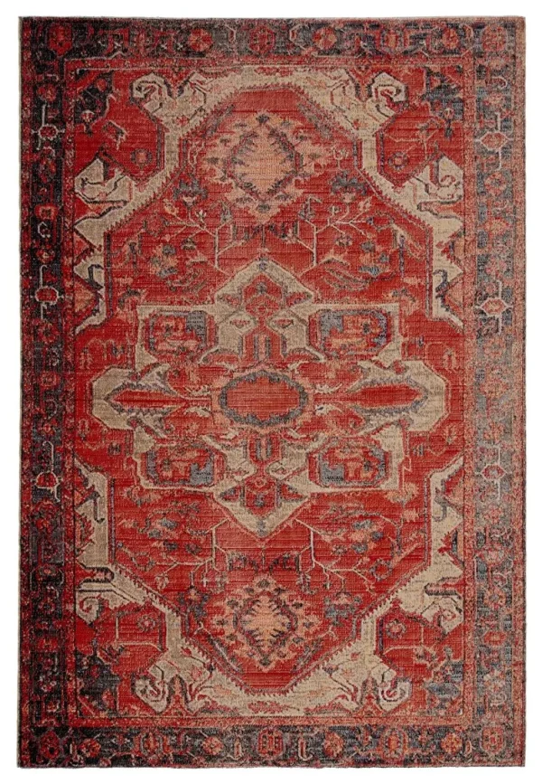 Polaris Leighton POL06 Powerloomed Machinemade 100% Polypropylene Traditional Medallion Outdoor Rug