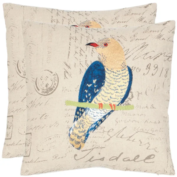 Papilio Pillow Set of 2 - Exquisite Ornithological Design, Fluffy Comfort & Elegant Home Decor!