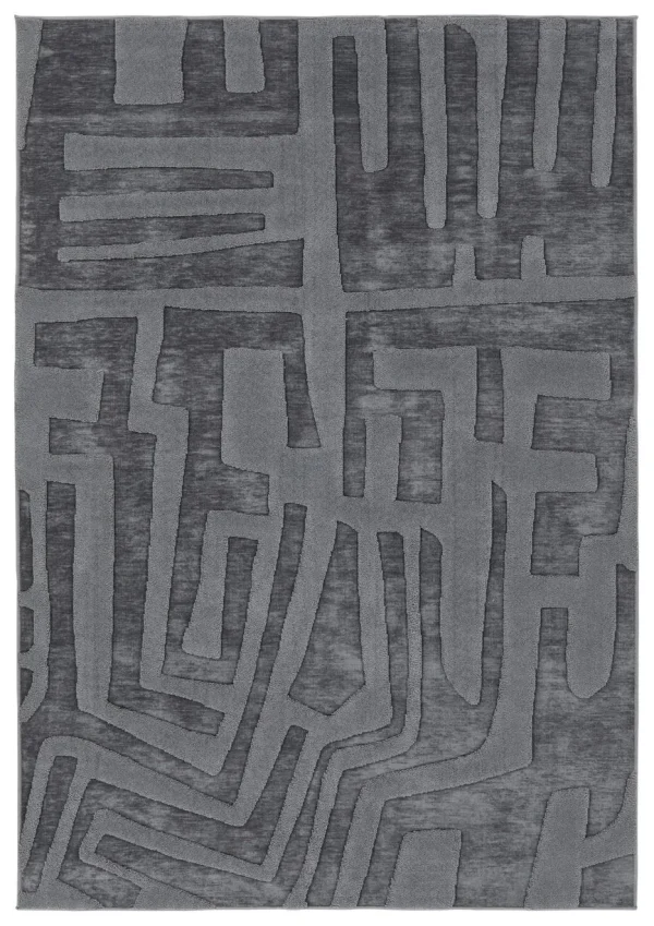 Petros Cade PTR09 Powerloomed Machinemade 80% Polyester 20% Chenille Geometric Abstract Indoor Rug