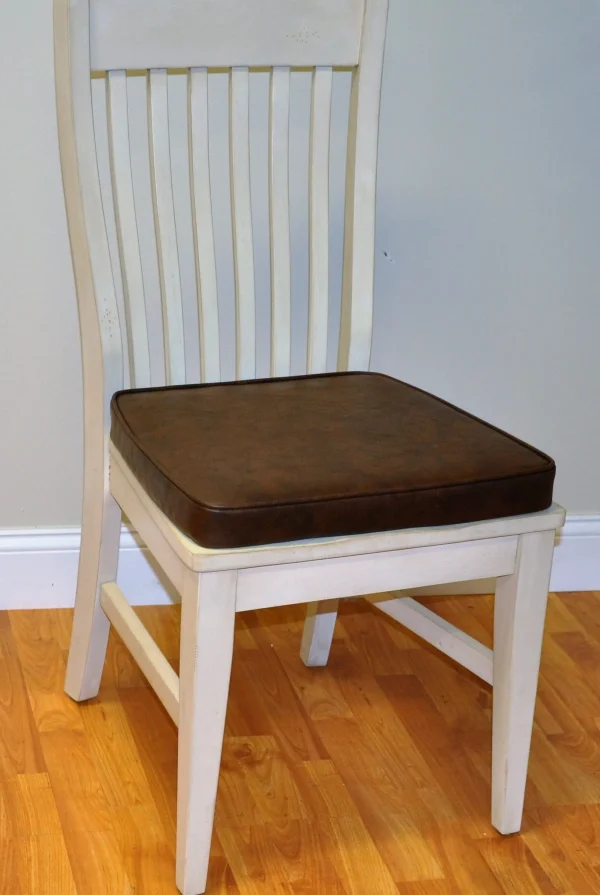 CHAIRPAD-Vinyl Non-Skid Seat Cushions - Set of 2 with Velcro Backing for Easy Cleaning and Comfort