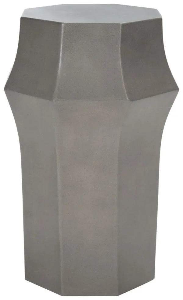 Klaudia Concrete Accent Stool - Sculptural Design for Outdoor Entertaining, No Assembly Required