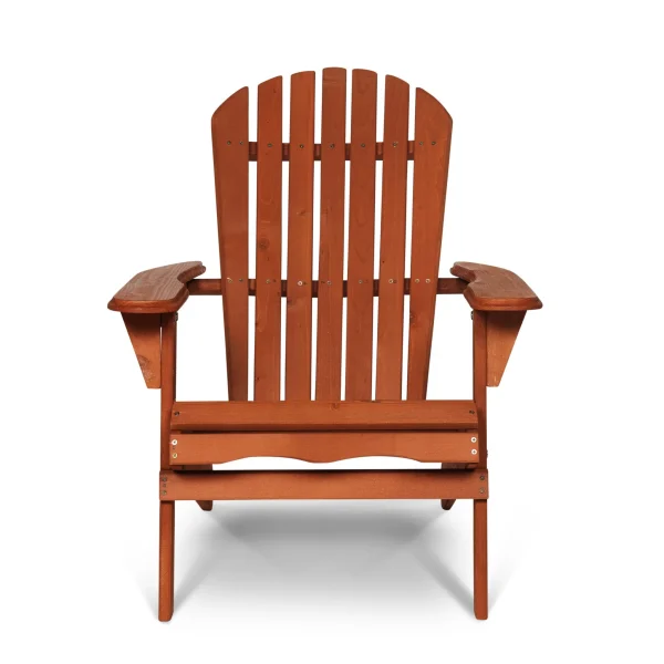 32 Chic Battleship Gray Adirondack Chair - Heavy Duty Wood & Plastic for Stylish Outdoor Comfort