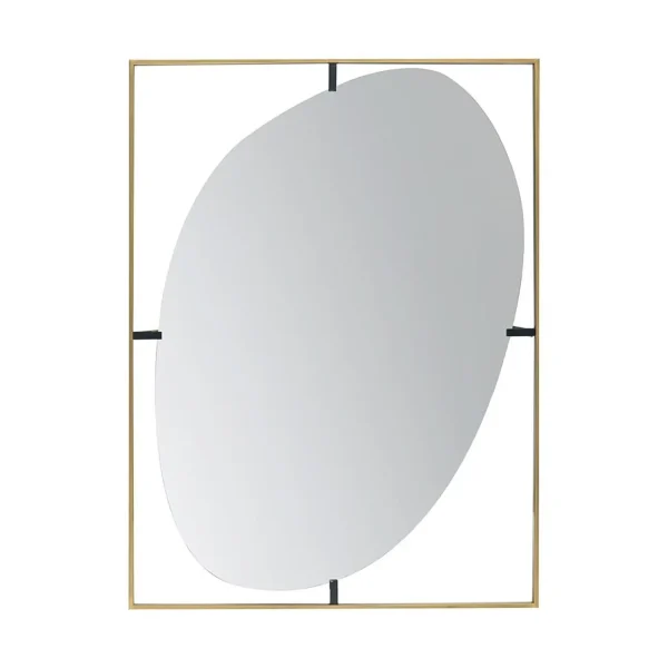 40 Gold Iron Framed Accent Mirror - Stylish Rectangle Design to Brighten Any Home Decor Space!