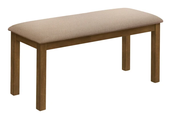Bench, Stylish Upholstered Seating for Dining Room or Kitchen - Durable Wood Frame & Easy Assembly