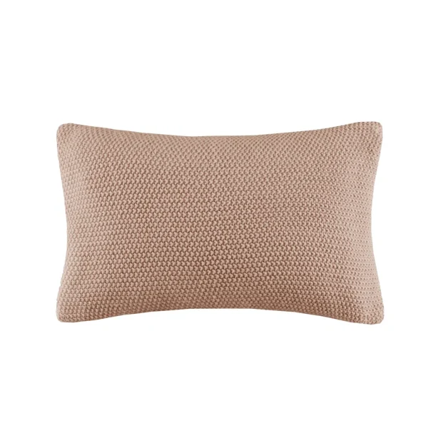 Bree Knit Oblong Pillow Cover - Cozy Acrylic Design with Hidden Zipper for Effortless Style