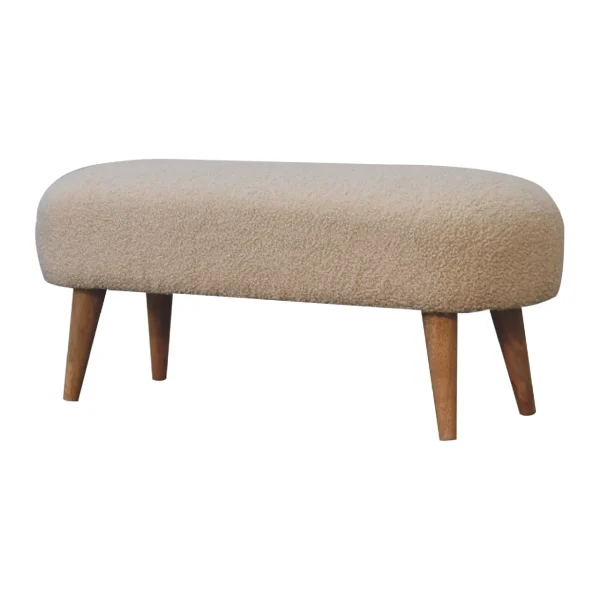 Timeless Elegance Boucle Hallway Bench | Functional & Stylish Furniture Essential | 36.22 x 12.60 x 14.96