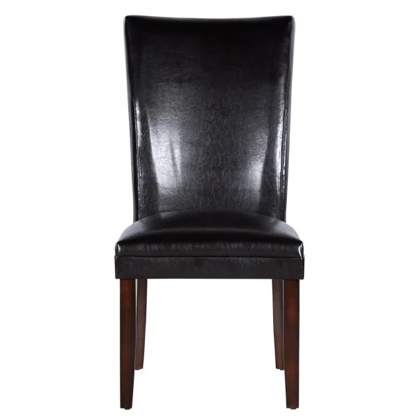 Hartford Dining Chair Set of 2 - Stylish Brown Vegan Leather & Memory Foam for Ultimate Comfort