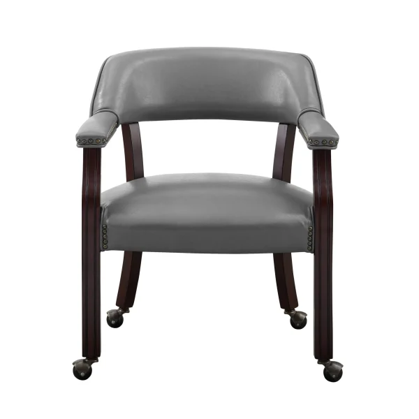Tournament Arm Chair with Casters – Stylish Game & Dining Chair, Ideal for Game Night & Entertaining!