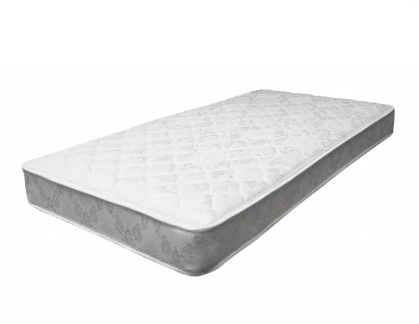 75 Twin White and Gray Fabric Mattress - Luxurious Comfort, Portable Design, and Ultimate Relaxation!