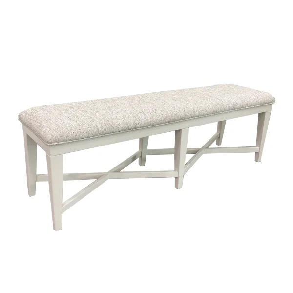 Americana 58-Inch Upholstered Dining Bench – Elegant Cotton Finish, Plush Comfort & Versatile Design