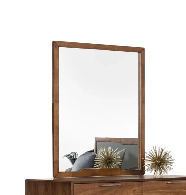 40 Brown Wood Framed Dresser Mirror – Stylish Bohemian Design for Elegant Bedroom Decor Upgrade