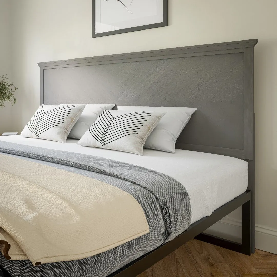 9vKing-Size-Herringbone-Wood-Headboard-for-Metal-Bed-Frames-Adjustable-Height