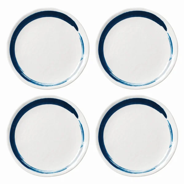 Blue Bay Artisan Melamine Dinner Plates - Set of 4, Dishwasher Safe, BPA-Free