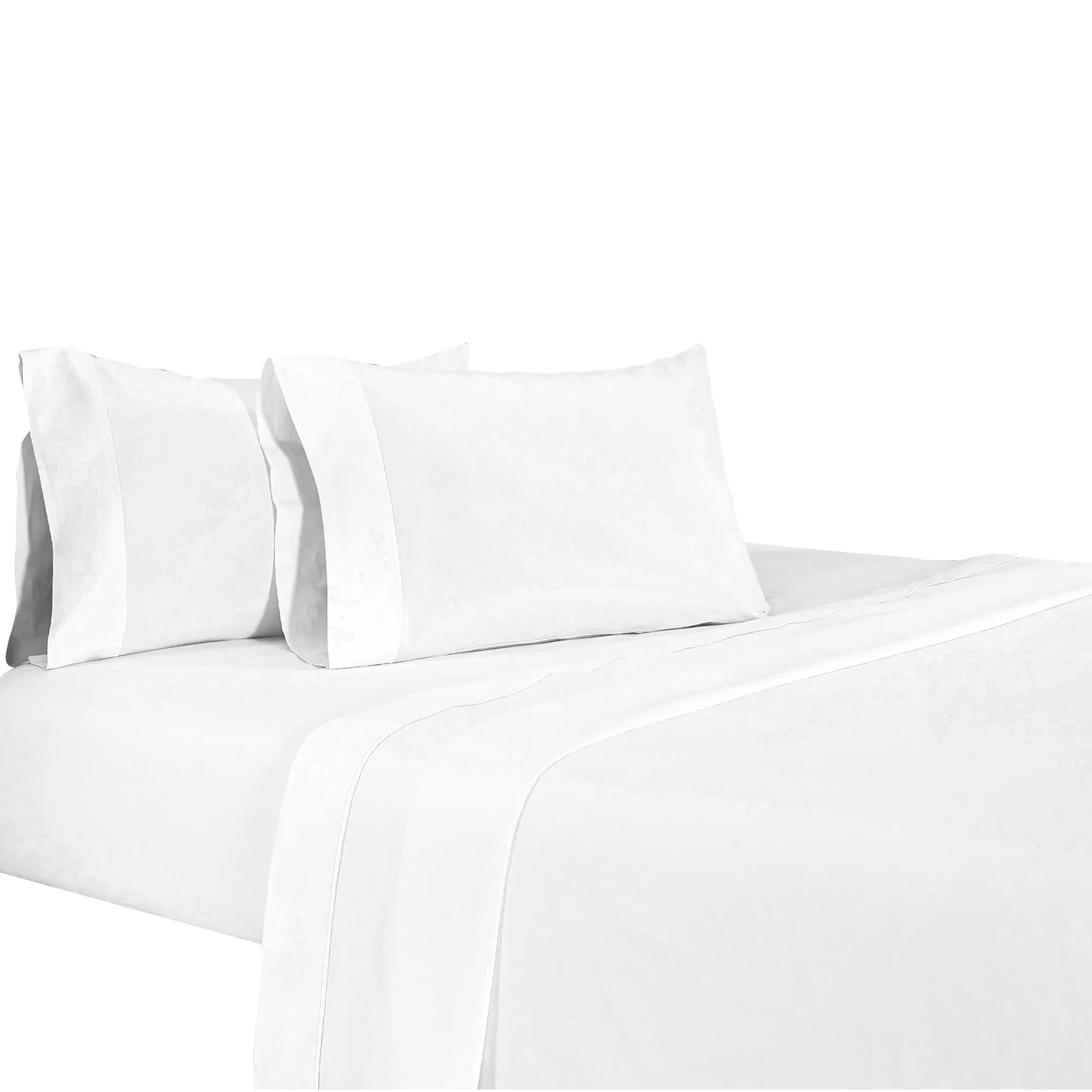 4xMatt-4-Piece-California-King-Bed-Sheet-Set-Soft-Organic-Cotton-White
