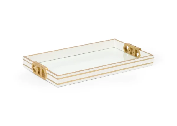 Copas Vibrant Serving Tray with Metallic Gold Honeycomb Design - Perfect for Gracious Hosting!