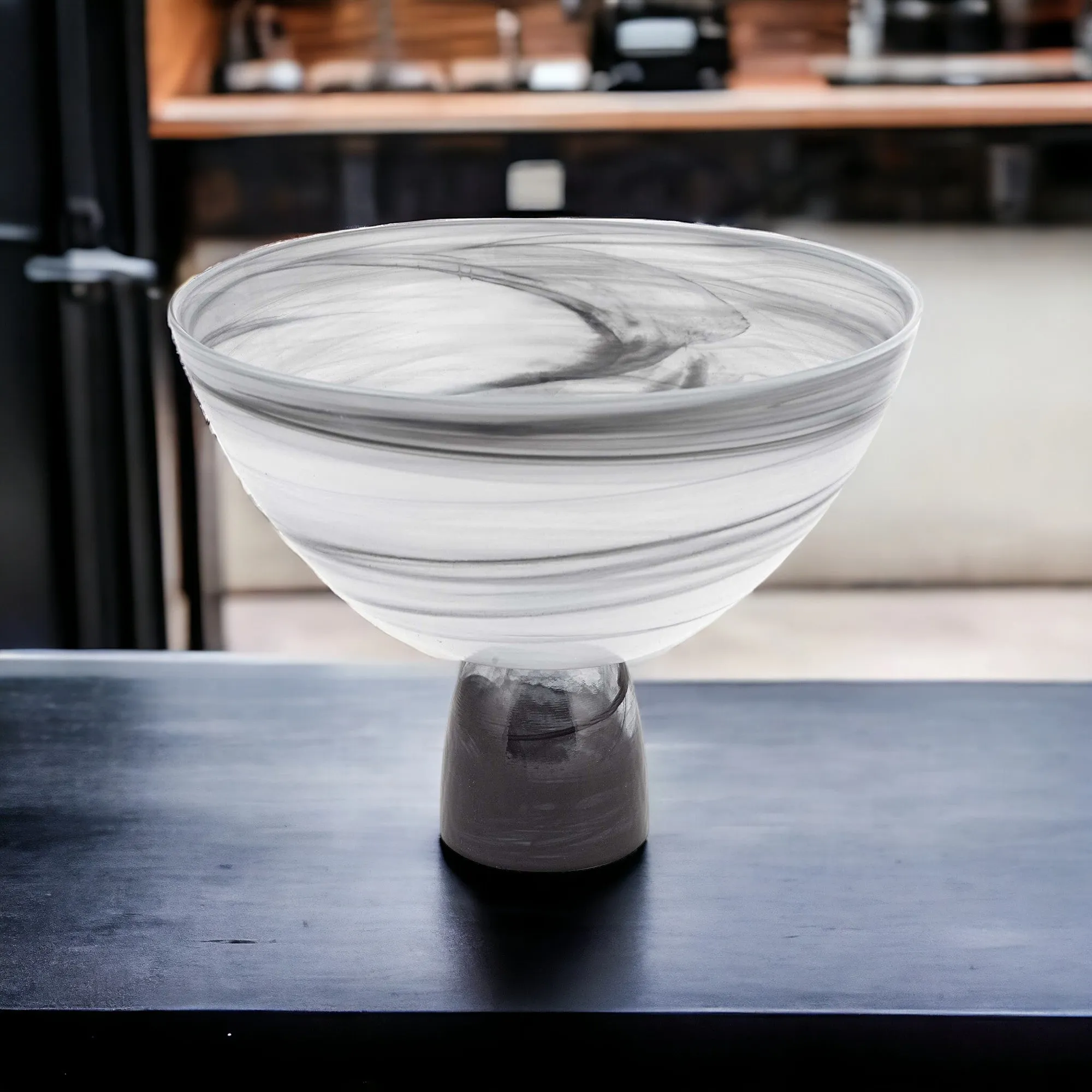0c10-Black-and-Gray-Swirl-Mouth-Blown-Glass-Centerpiece-Bowl-Elegant-Art-for-Modern-Decor