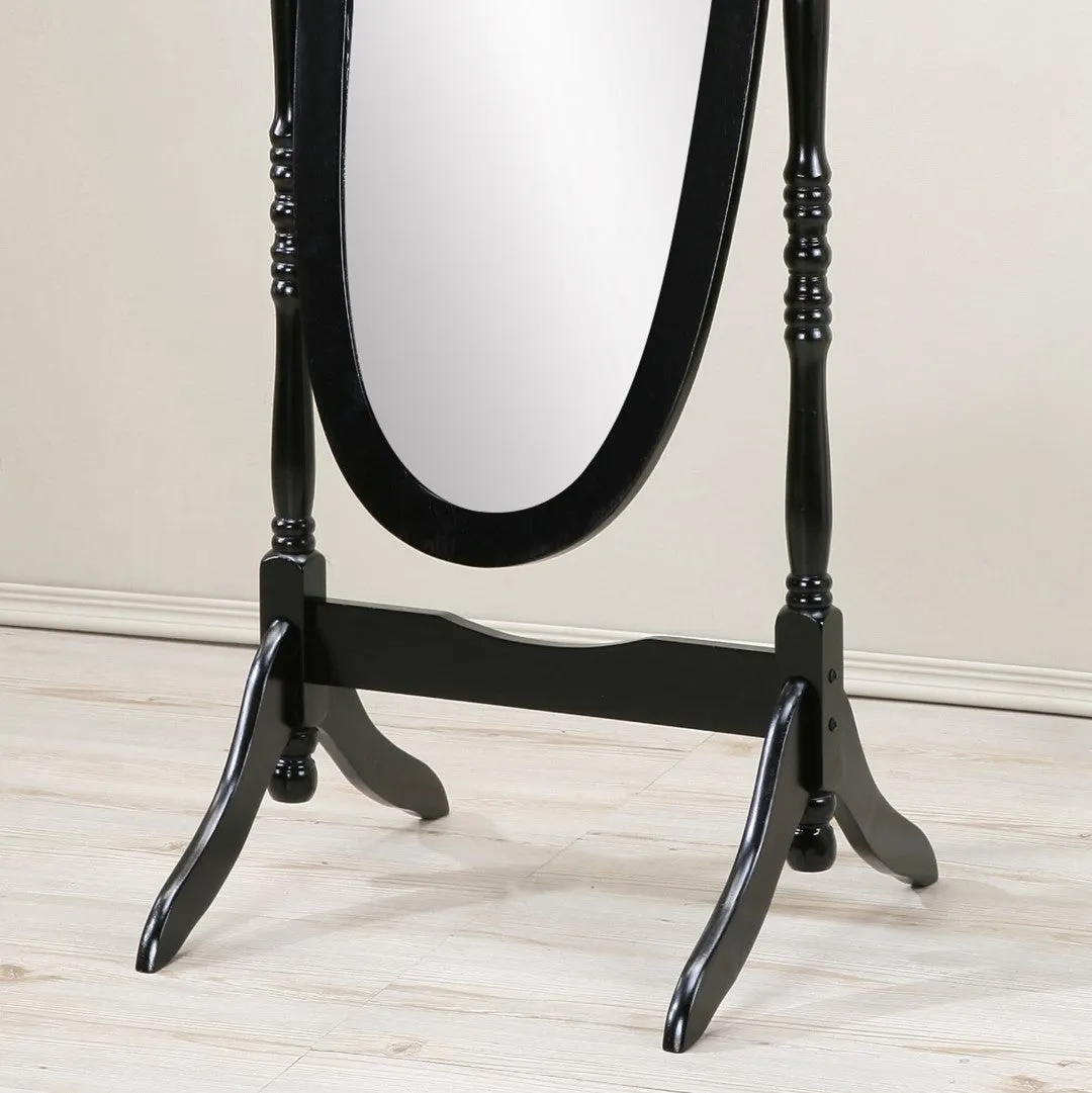 0rQueen-Anna-Black-Wood-Cheval-Mirror-Traditional-Style-Full-Length-Tilt