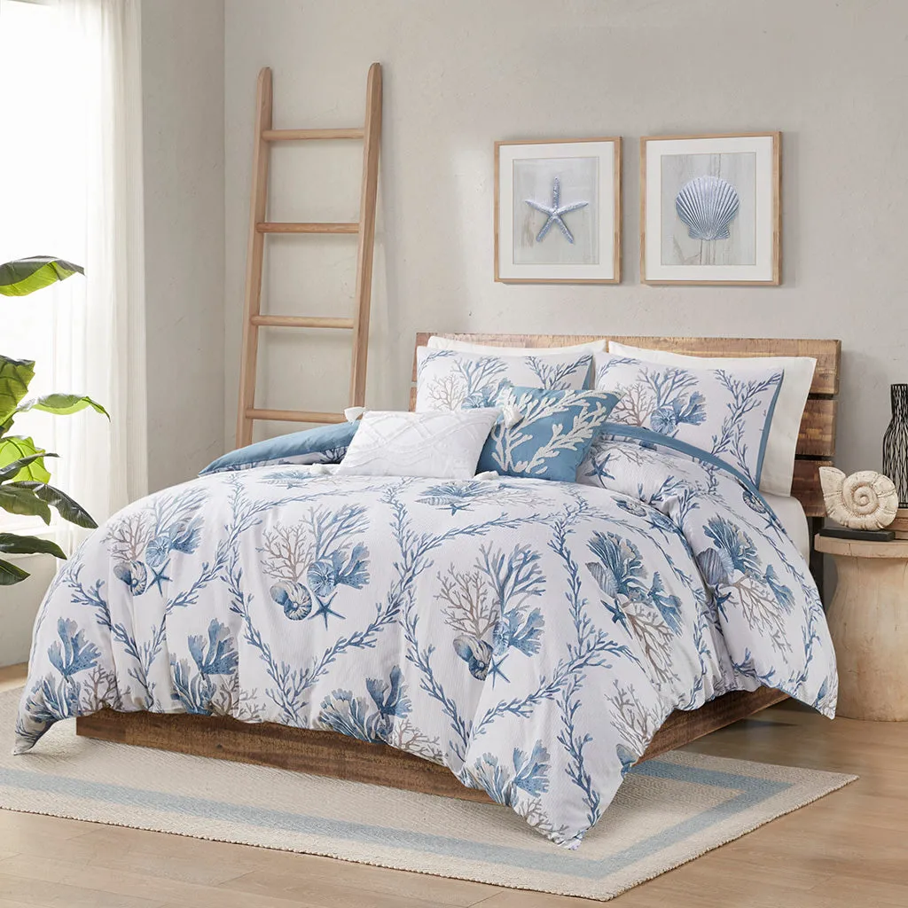 1aPismo-Beach-Coastal-5-Piece-Cotton-Duvet-Set-Enchanting-Seashells-Decorative-Pillows-Included
