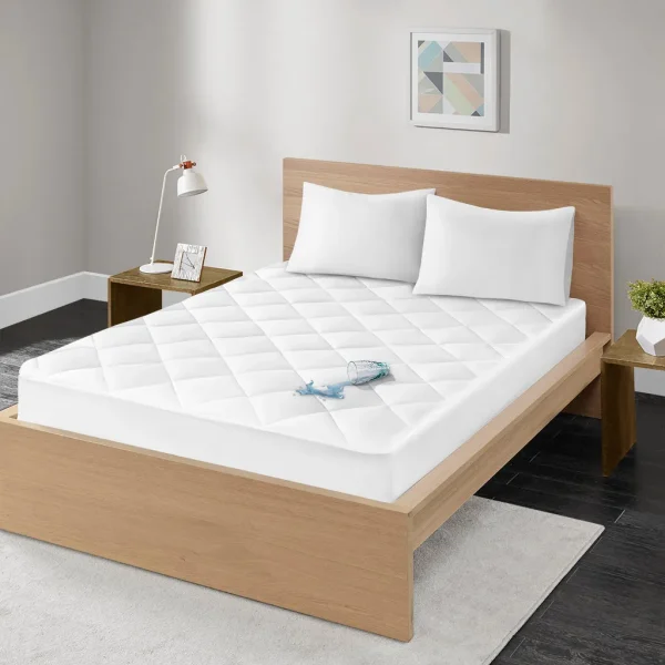 Quiet Nights Ultra Soft Waterproof Mattress Pad with Cotton Sateen Top for Ultimate Comfort & Care