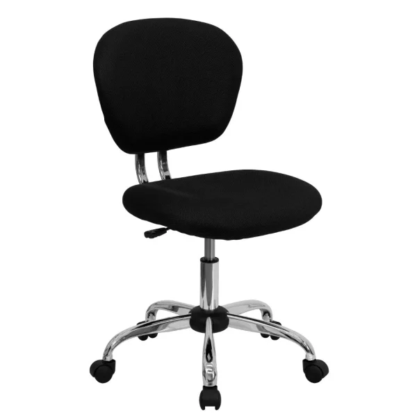 Mid-Back Mesh Office Chair with Swivel and Chrome Base