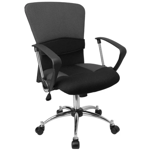 Adjustable Mesh Office Chair with Lumbar Support & Arms - Commercial Grade