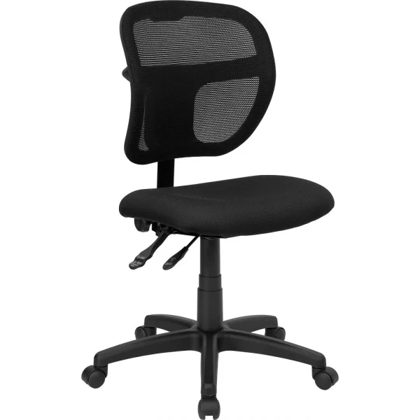 Mid-Back Mesh Office Chair with Lumbar Support, Swivel, Height Adjustment