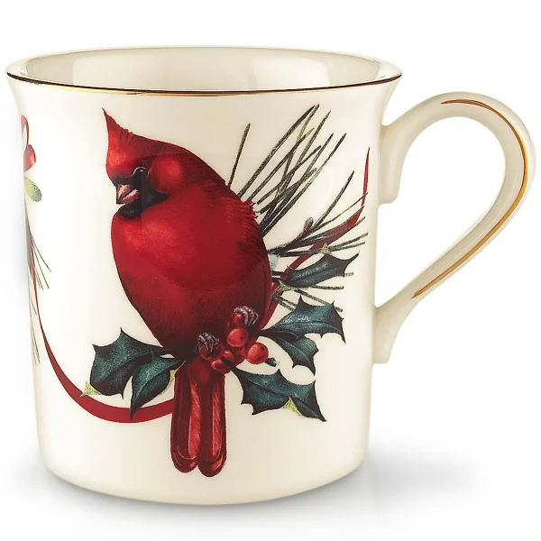 Winter Greetings Mug: Porcelain, 24k Gold-Accented, Dishwasher Safe, 12 oz.