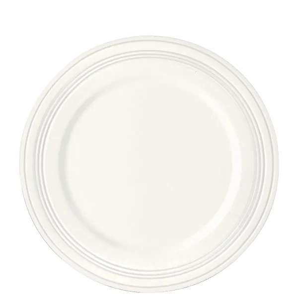 Tin Can Alley Four Degree 9 White Porcelain Accent Plate, Dishwasher Safe