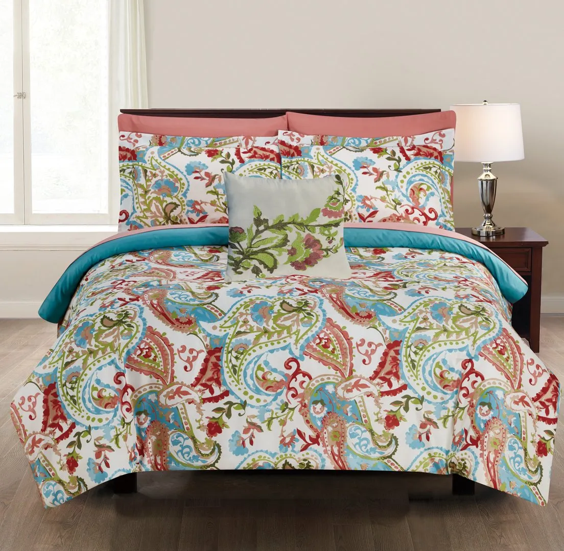 1uCaen-8-Piece-Paisley-Print-California-King-Size-Bed-Set-The-Urban-Port-Multicolor