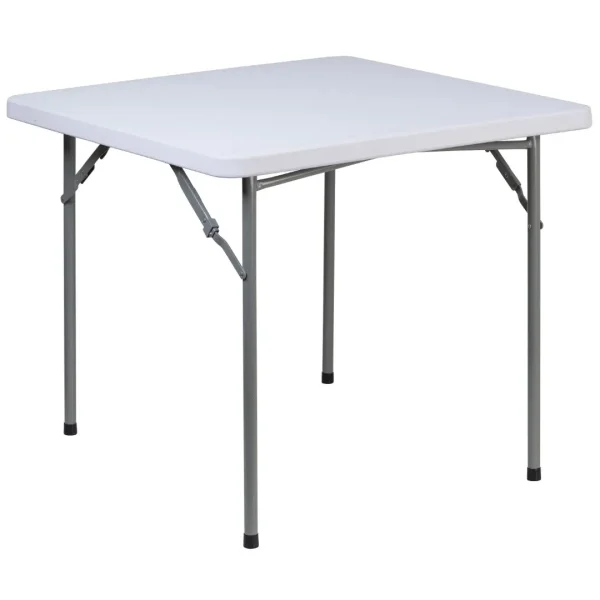 Portable Square Folding Table | Commercial Grade | 2.81ft | Seats 4 | Waterproof Top