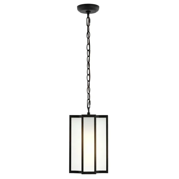 Hyla Elegant Extendable Outdoor Pendant Light in Black - Stylish Lantern for Glowing Ambiance