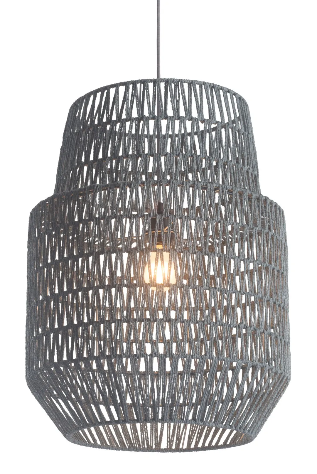 5bDaydream-Ceiling-Lamp-Stylish-2-Level-Bell-Shade-Fixture-in-Gray-with-Metal-Woven-Design
