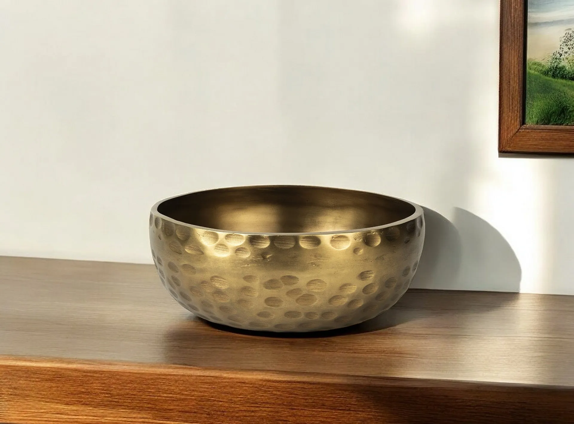 5d11-Antiqued-Brass-Hammered-Artisan-Round-Centerpiece-Bowl-Elegant-Decor-for-Any-Home-Style
