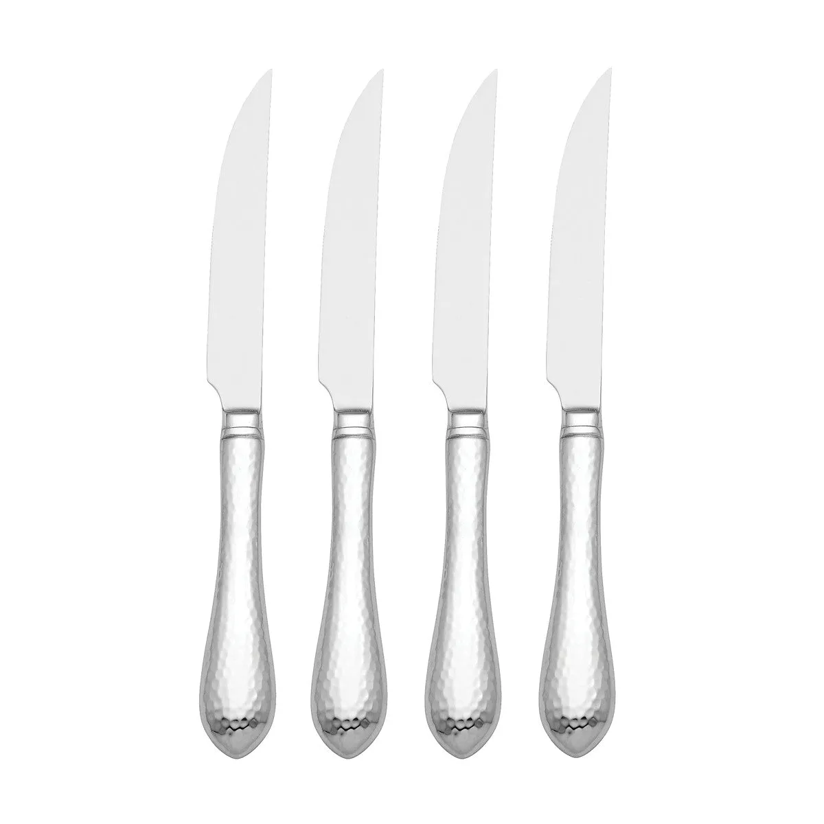 5qReed-And-Barton-Hammered-Antique-Steak-Knives-4-Piece-Set-18-10-Stainless-Steel