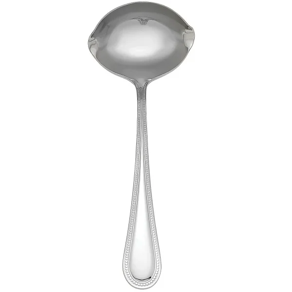 Reed & Barton Lyndon Stainless Steel Ladle with Beaded Handle, 9.75 - Dishwasher Safe