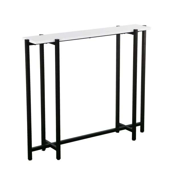 36 Versatile White and Black Frame Console Table for Stylish Storage and Display in Any Room