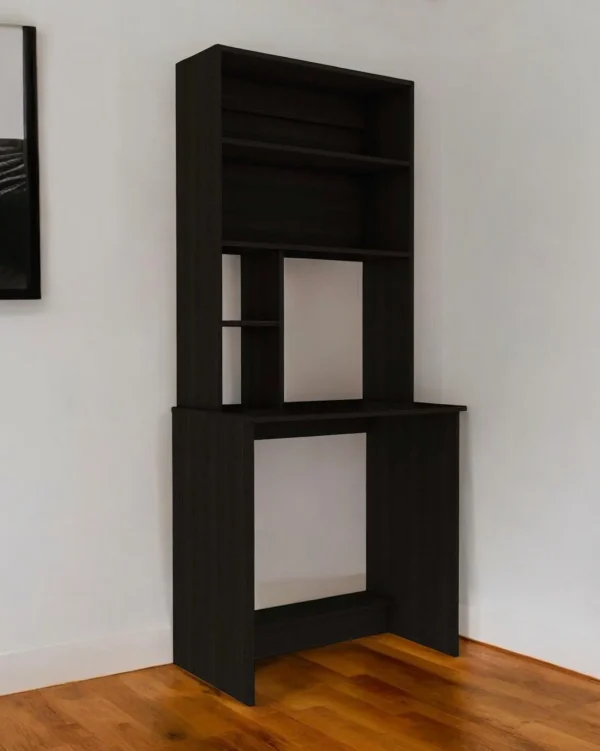 30 Black Computer Desk with Hutch - Stylish, Durable Design for a Modern Executive Office Space