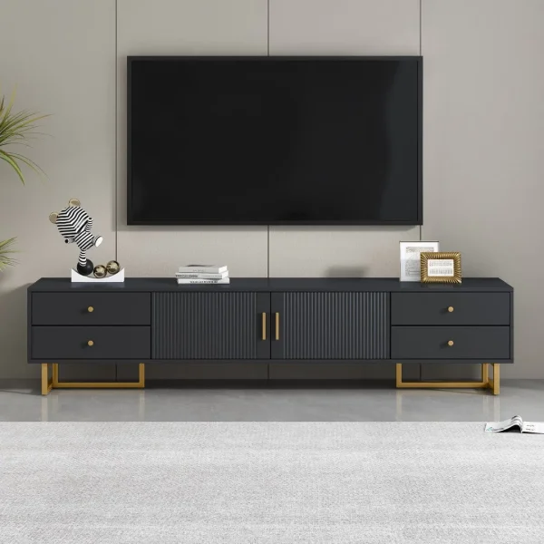 Modern TV Stand for 65+ Inch TV with Storage, Media Console Table & Cabinet for Living Room