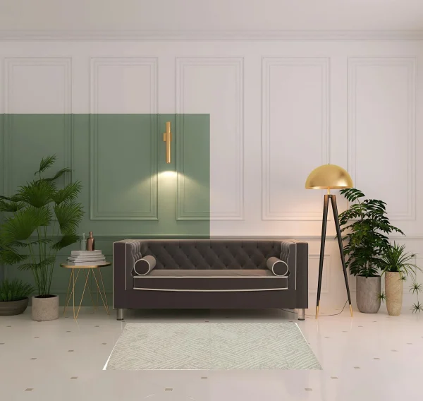 Handmade Stain Resistant Area Rug - Elegant Tan and Ivory Geometric Design for Any Space