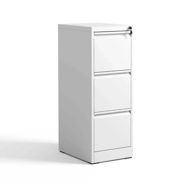 Metal Vertical File Cabinet w/ Lock, 3 Drawer for A4 Legal/Letter Size - Office/Home Steel Cabinet