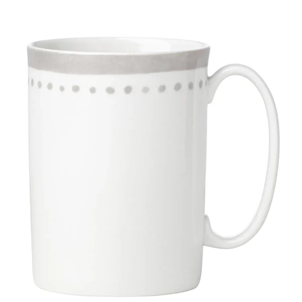 Kate Spade Charlotte Street Grey East Porcelain Mug, Dishwasher & Microwave Safe, 12 oz.
