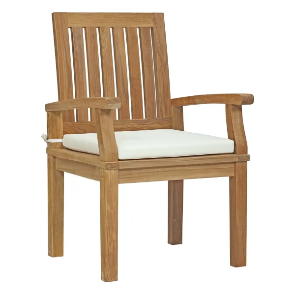 Marina Teak Wood Outdoor Dining Arm Chair - Weather-Resistant, Stylish & Durable Patio Seating