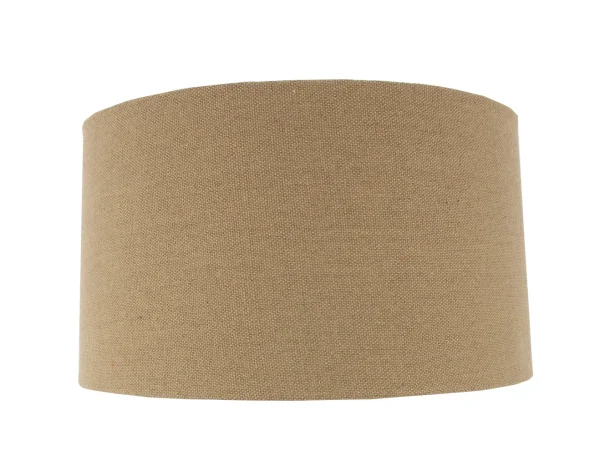 20522 Dark Burlap 22 Drum Shade - Extra Large Fabric Lamp Shade for Floor and Table Lamps