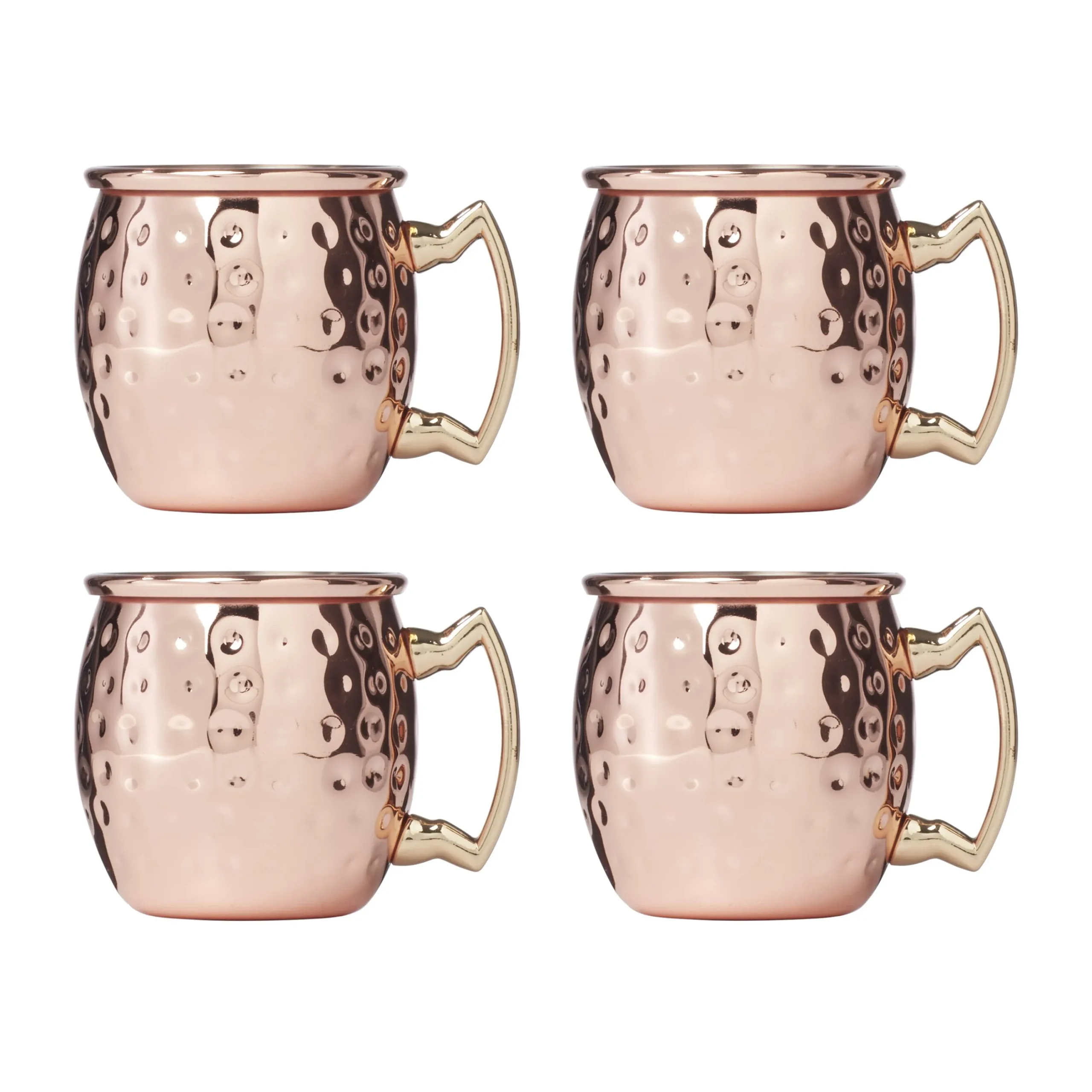3yCambridge-Copper-Finish-Mini-Moscow-Mule-Mug-Shot-Glasses-Set-of-4-Dishwasher-Safe