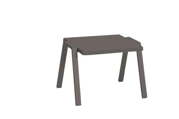 16 Taupe Aluminum End Table - Stylish Modern Accent for Living Room or Bedroom Decor, 22 W x 18 D