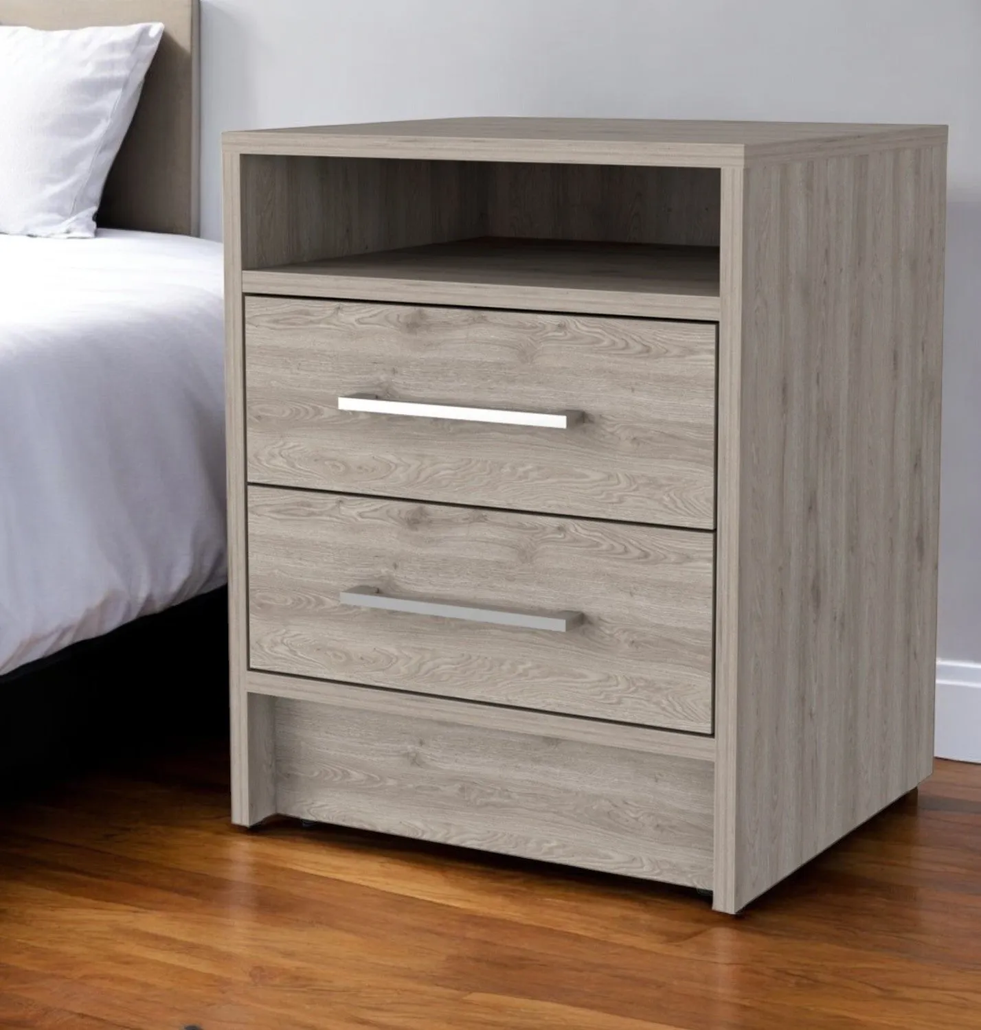 4c20-Light-Gray-Two-Drawer-Faux-Wood-Nightstand-Stylish-Storage-Solution-for-Bedroom-Living-Room