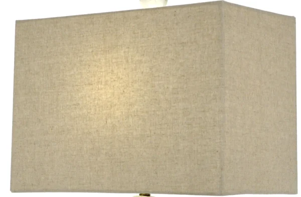 10008/R Rectangular Linen Shade - Natural Gray Fabric Hardback Design for a Sleek, Minimalist Look